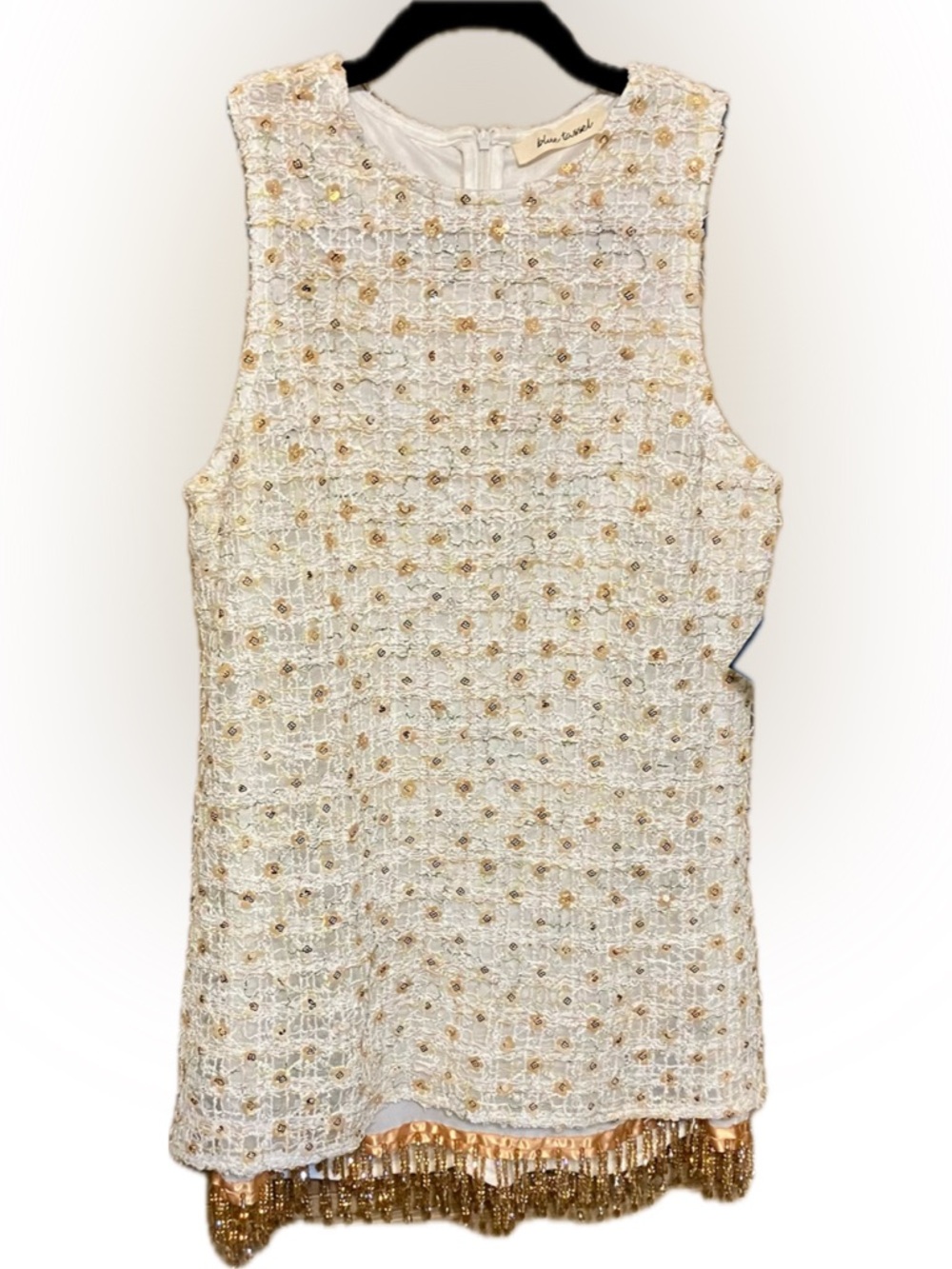 NWT Cream and Gold Mini Dress
